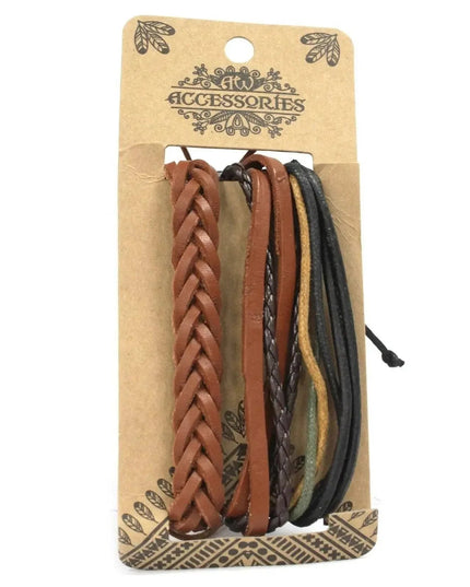 Mens Bracelet Sets - Tanned & Interesting (asst) - Bee my Gift