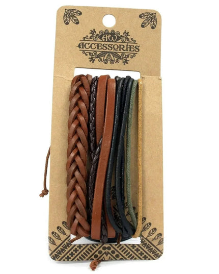 Mens Bracelet Sets - Tanned & Interesting (asst) - Bee my Gift