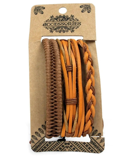 Mens Bracelet Sets - Tanned & Interesting (asst) - Bee my Gift