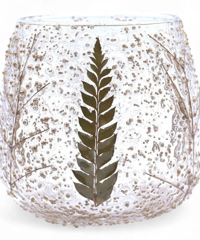Natural Floral Glass Candle Holder - Pino - Bee my Gift