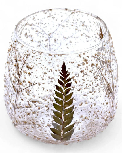 Natural Floral Glass Candle Holder - Pino - Bee my Gift
