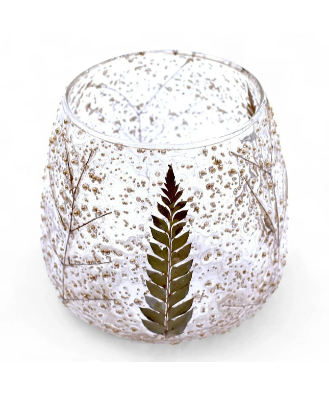 Natural Floral Glass Candle Holder - Pino - Bee my Gift