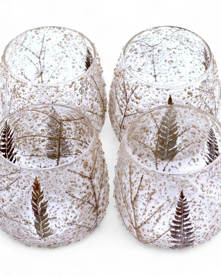 Natural Floral Glass Candle Holder - Pino - Bee my Gift