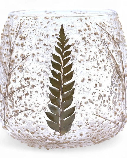 Natural Floral Glass Candle Holder - Pino - Bee my Gift