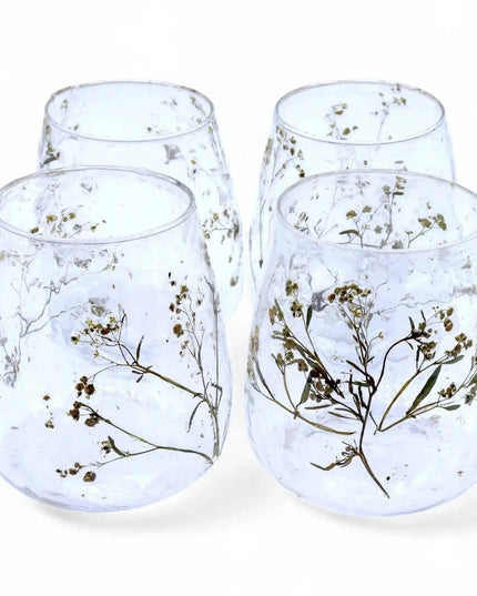 Natural Floral Glass - Vase Candle Holder - Margarita - (12x11cm) - Bee my Gift