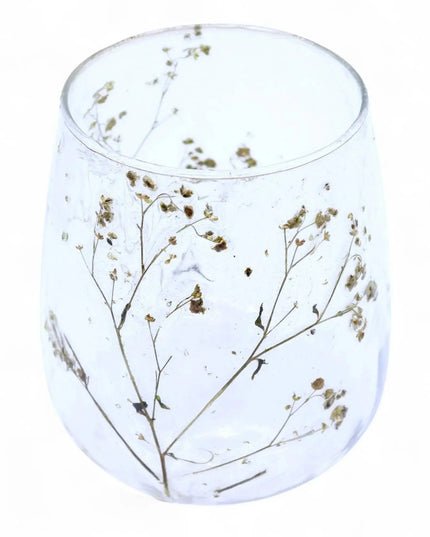 Natural Floral Glass - Vase Candle Holder - Margarita - (12x11cm) - Bee my Gift