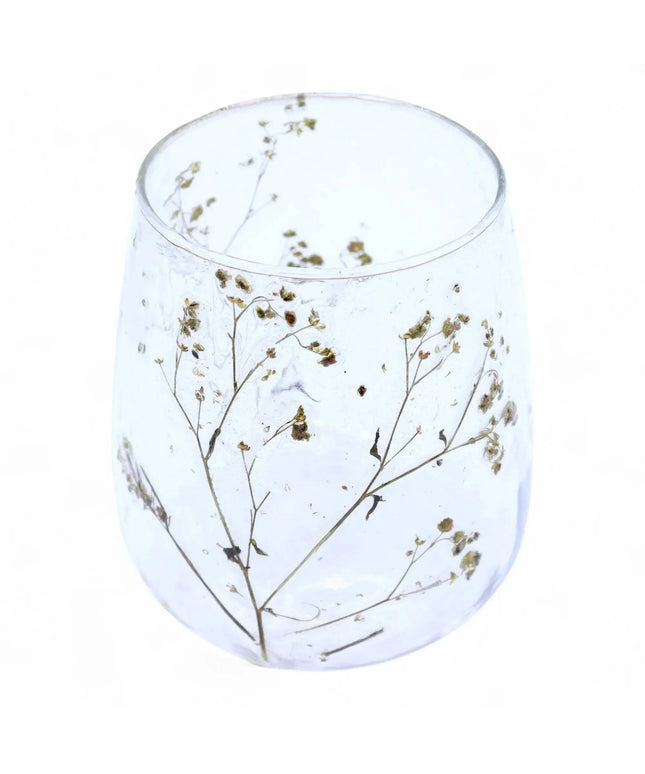 Natural Floral Glass - Vase Candle Holder - Margarita - (12x11cm) - Bee my Gift