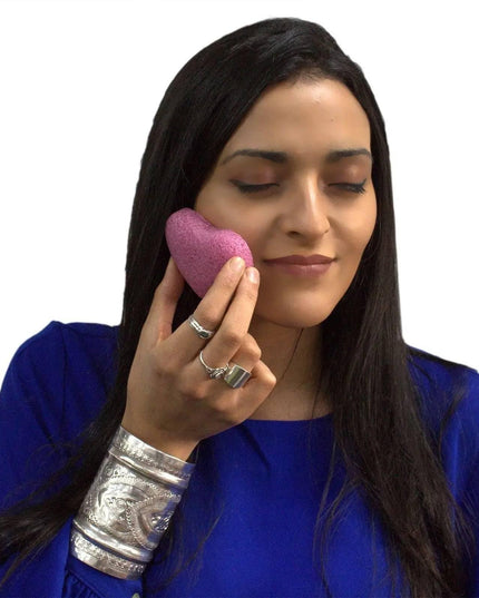 Natural Konjac Heart Sponge - Lavender for Cleansing - Bee my Gift