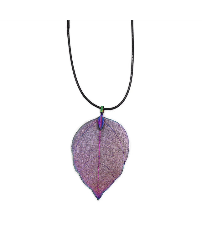 Necklace - Bravery Leaf - Lavender - Bee my Gift