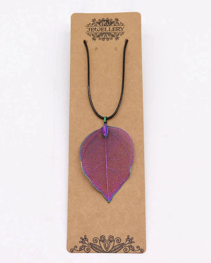 Necklace - Bravery Leaf - Lavender - Bee my Gift