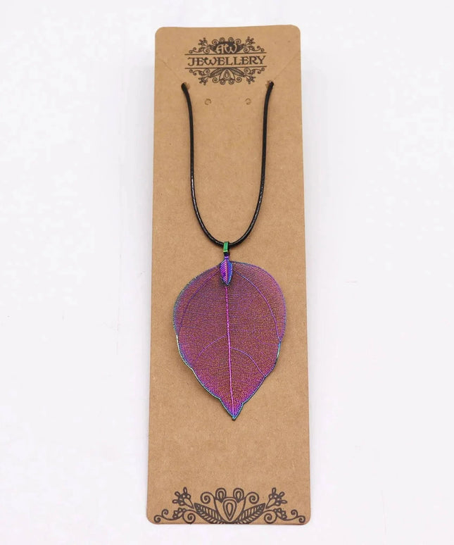 Necklace - Bravery Leaf - Lavender - Bee my Gift