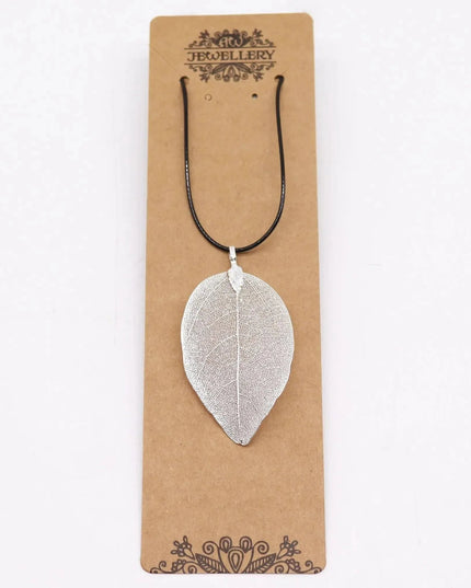 Necklace - Bravery Leaf - Silver - Bee my Gift