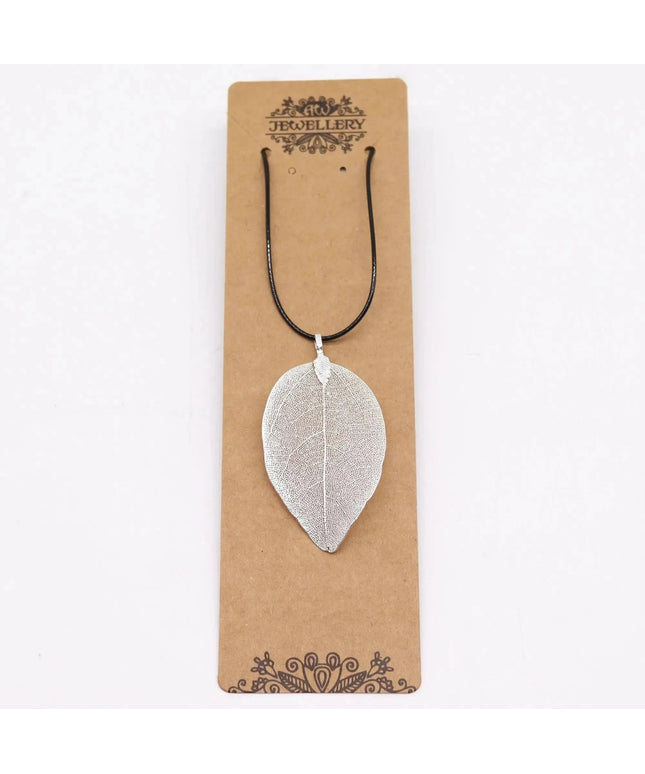 Necklace - Bravery Leaf - Silver - Bee my Gift