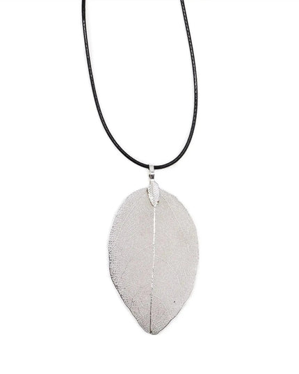 Necklace - Bravery Leaf - Silver - Bee my Gift