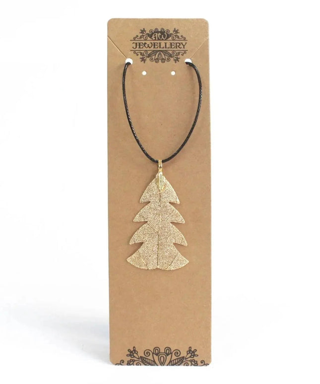 Necklace - Festive Fir - Gold - Bee my Gift