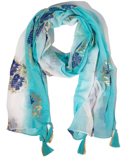 Nomad Sari Aqua Fish Scarf – Turquoise (180x50cm) - Bee my Gift