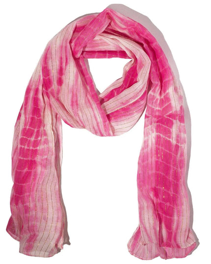 Nomad Sari Party Shine Pink Scarf – Gold Thread (180×50cm) - Bee my Gift