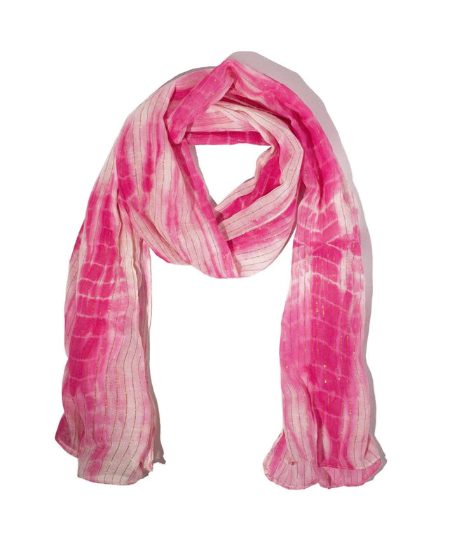 Nomad Sari Party Shine Pink Scarf – Gold Thread (180×50cm) - Bee my Gift