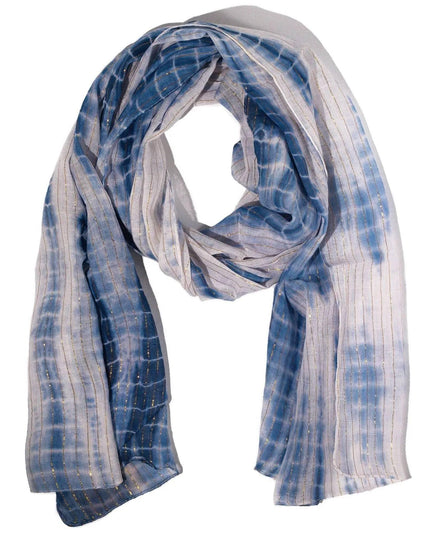 Nomad Sari Party Shine Scarf – Dusky Blue (180×50cm) - Bee my Gift