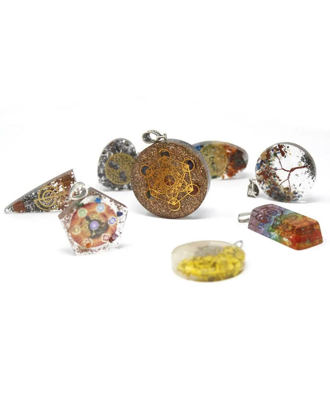 Orgonite Power Pendant - Multi Power Chakra - Lrg - Bee my Gift