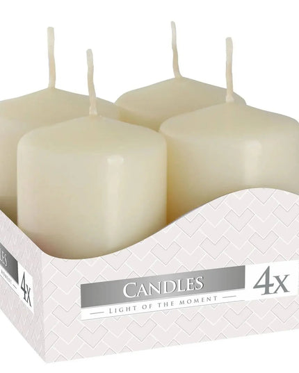 Pillar Candles Set Ivory 40x60mm - 4 Pieces - Bee my Gift