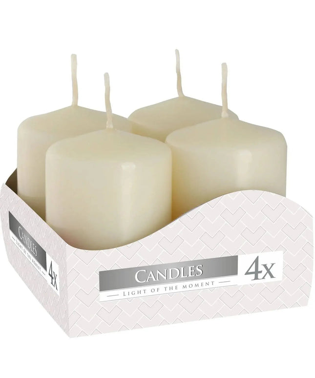 Pillar Candles Set Ivory 40x60mm - 4 Pieces - Bee my Gift