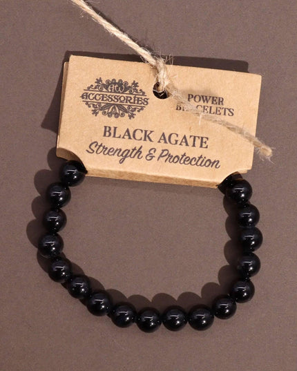 Power Bracelet - Black Agate - Bee my Gift