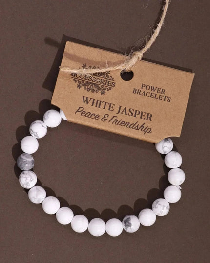 Power Bracelet - White Jasper - Bee my Gift