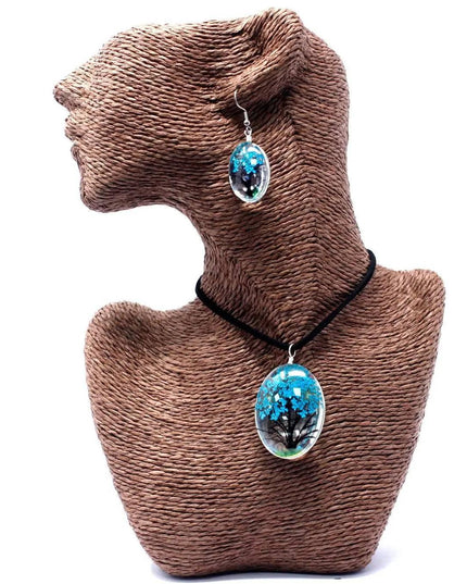 Pressed Flowers - Tree of Life set - Teal - Bee my Gift