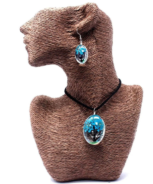 Pressed Flowers - Tree of Life set - Teal - Bee my Gift