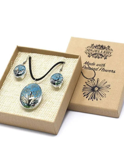Pressed Flowers - Tree of Life set - Teal - Bee my Gift