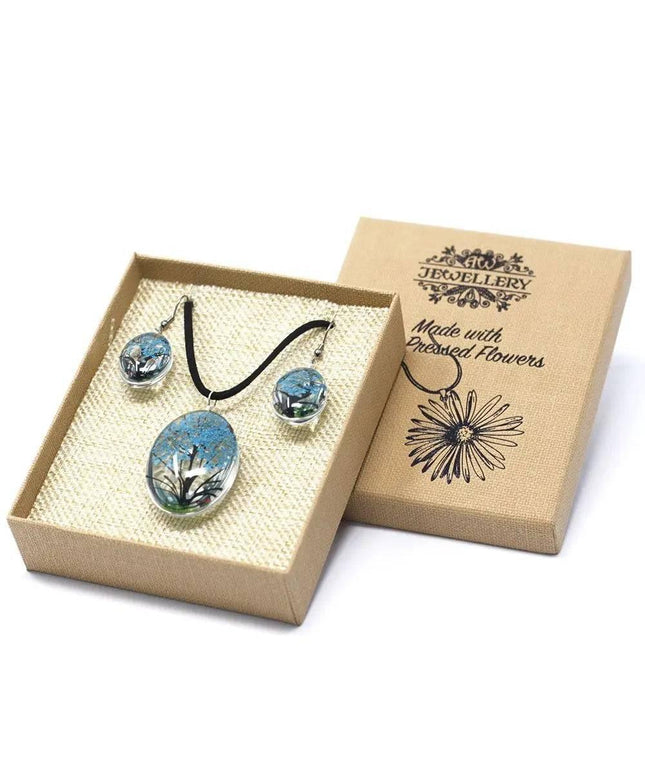Pressed Flowers - Tree of Life set - Teal - Bee my Gift