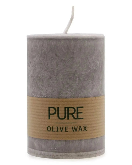 Pure Olive Wax Candle 90x60 - Grey - Bee my Gift