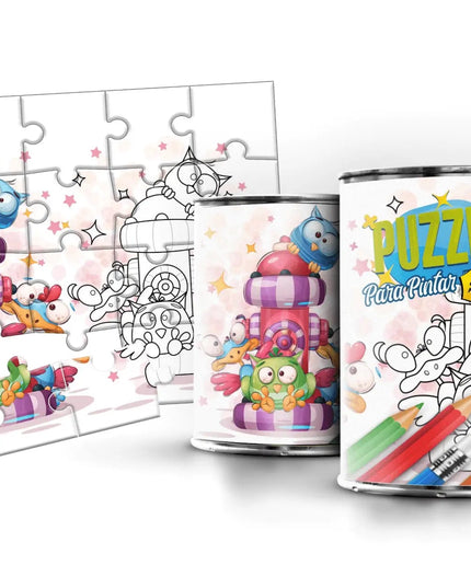 Puzzle em Lata para Pintar Pássaros - Bee my Gift