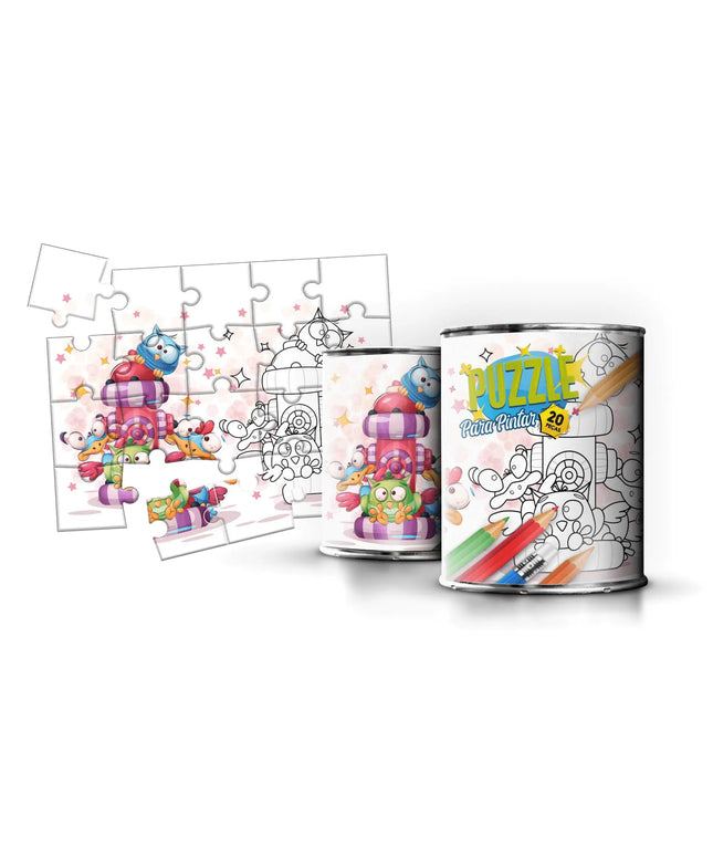 Puzzle em Lata para Pintar Pássaros - Bee my Gift