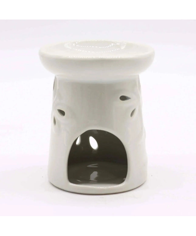 Queimador de óleo de cerâmica branca - Design de libélula para fragrâncias - Bee my Gift