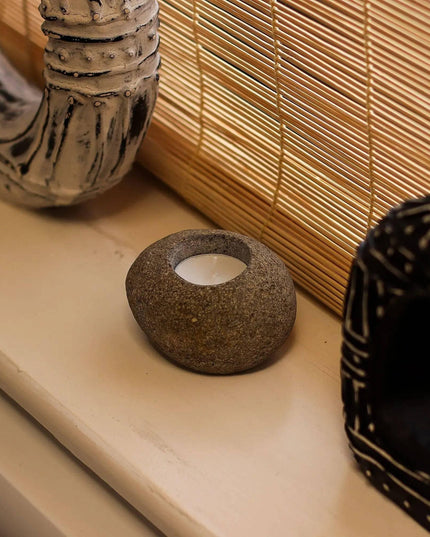 Riverstone Candle Holder for Nightlight and Decor - Bee my Gift