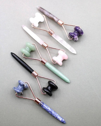 Rose Quartz Jawline Roller - Gemstone Face Roller - Bee my Gift