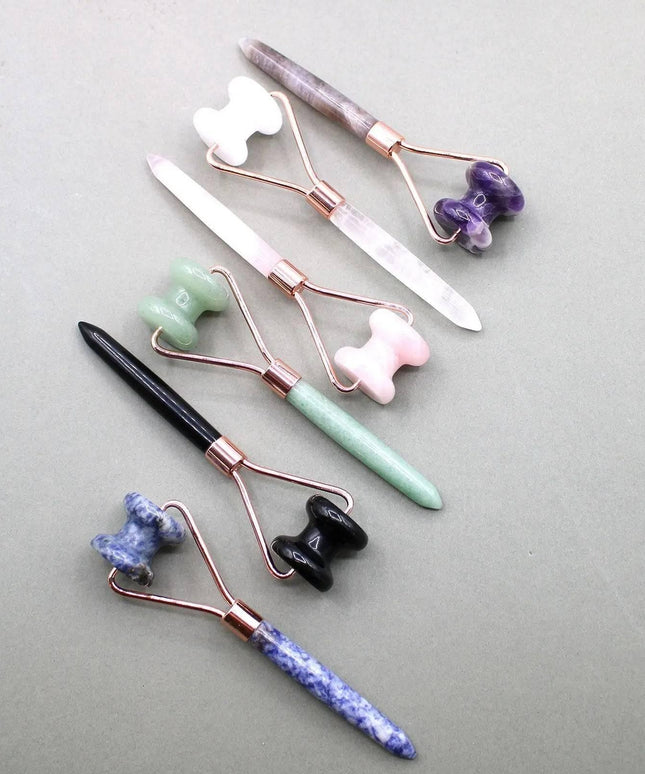 Rose Quartz Jawline Roller - Gemstone Face Roller - Bee my Gift