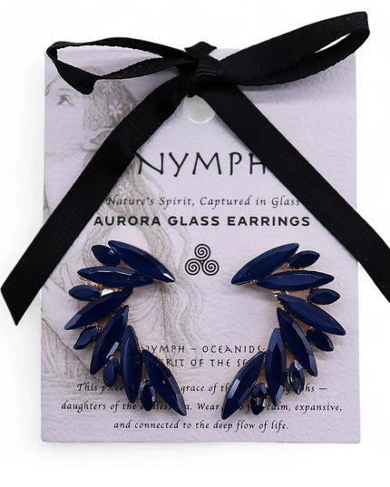 Royal Blue - Vintage Glass - Angel Wings - Earrings - Bee my Gift