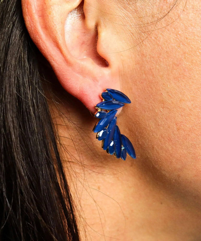 Royal Blue - Vintage Glass - Angel Wings - Earrings - Bee my Gift