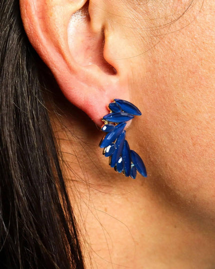 Royal Blue - Vintage Glass - Angel Wings - Earrings - Bee my Gift