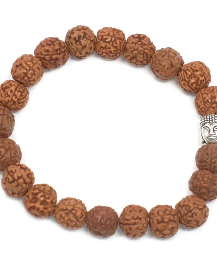 Rudraksha Buddah Bangle Mala - Brown - Bee my Gift