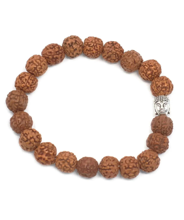 Rudraksha Buddah Bangle Mala - Brown - Bee my Gift