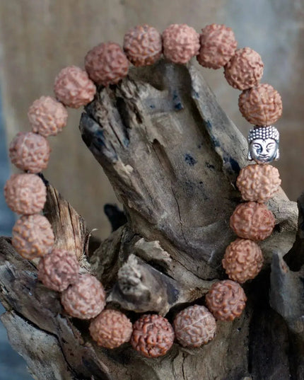 Rudraksha Buddah Bangle Mala - Brown - Bee my Gift