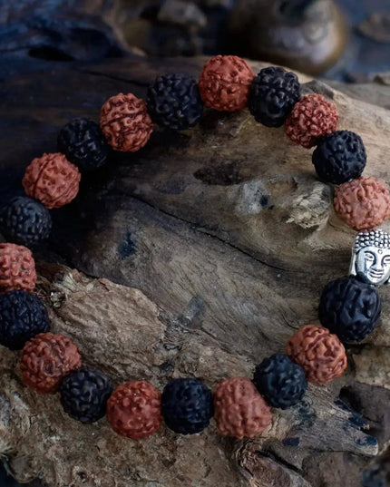 Rudraksha Buddah Bangle Mala - Mix - Bee my Gift