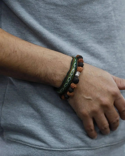 Rudraksha Buddah Bangle Mala - Mix - Bee my Gift