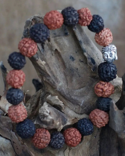 Rudraksha Buddah Bangle Mala - Mix - Bee my Gift