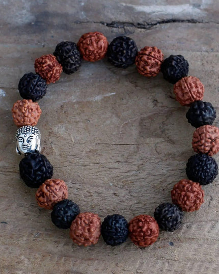 Rudraksha Buddah Bangle Mala - Mix - Bee my Gift
