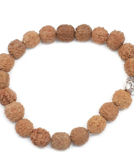 Rudraksha Buddah Bangle Mala - Natural - Bee my Gift